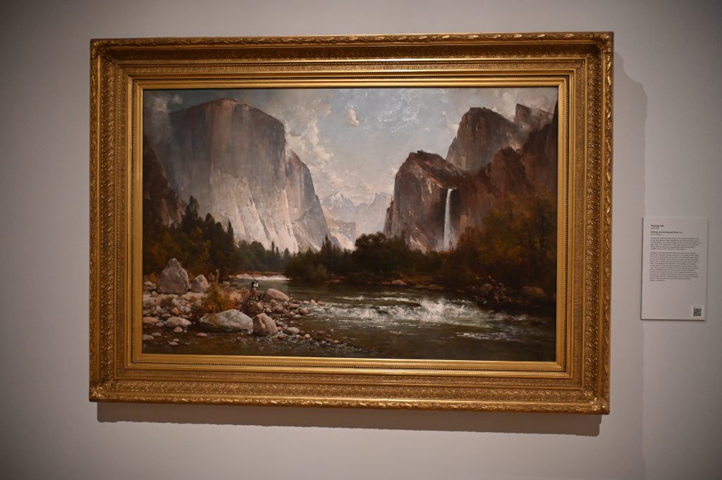 "Fishing on the Merced River", Thomas Hill