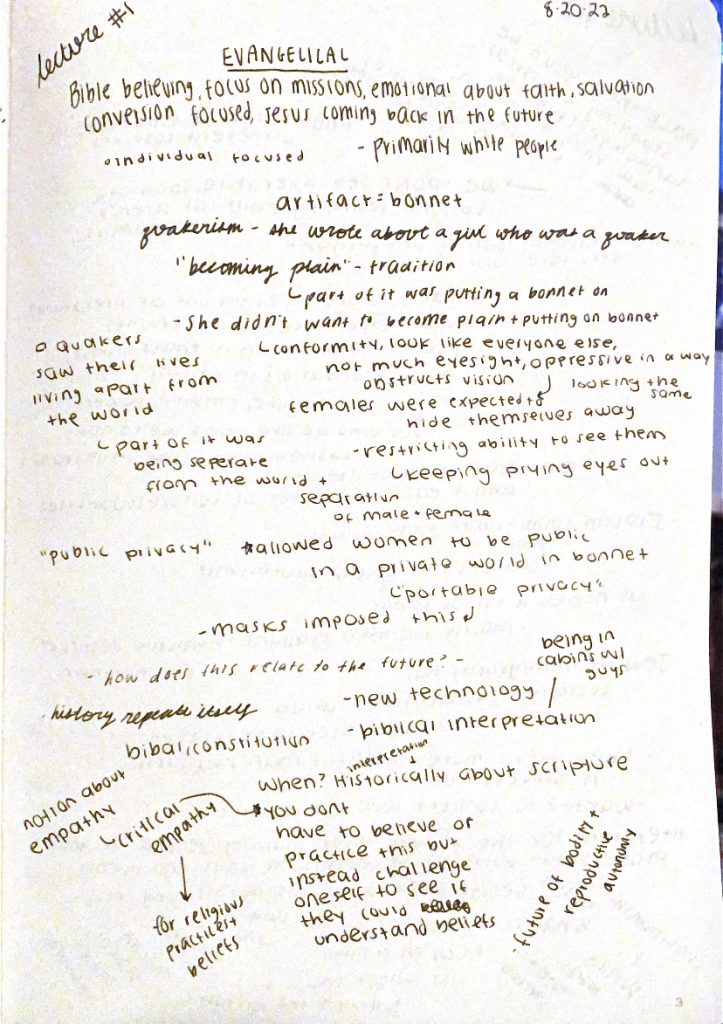 Notes from red notebook during pre orientation (lecture 1)