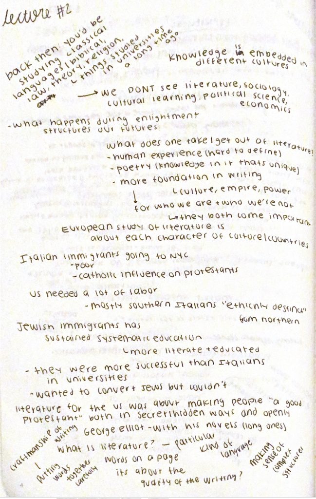 Notes from red notebook during pre orientation (lecture 2)